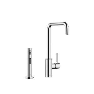 リラインス 【33826861-00(235mm)+27731970-00】2穴型シングルレバーキッチン用混合栓(ハンドシャワー付) ドンブラハ META SQUARE(メタスクエア) 受注約2ヶ月〔FD〕