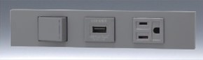 KAG 3540 β神保電器 配線器具 10％OFF KAG-3540 USBコンセント 安い NKシリーズ SG色 3路ガイド 接地コンセントセット