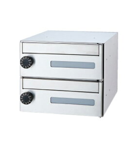 ▲●u.神栄ホームクリエイト【SMP-19-2FF】郵便受箱 (ダイヤル錠付) 前入前出型 2戸用 大型ダイヤル錠