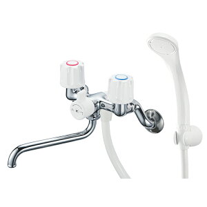 π三栄水栓/SANEI 水栓金具【SK11-W-13】ツーバルブシャワー混合栓(共用形)〔FA〕