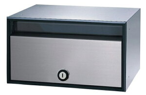 ●u.田島メタルワーク【MX-2(シリンダー錠)】集合住宅用 郵便受箱 屋内・前入前出 引上げ扉方式ユニットタイプ ヘアライン 受注生産