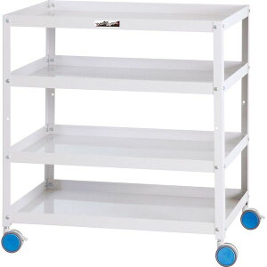 ●u.ヤマキン/山金工業【CWCW-4-BL】色彩ワゴン オープンタイプ4段 W750mm×D500mmサイズ スカイブルー 組立式