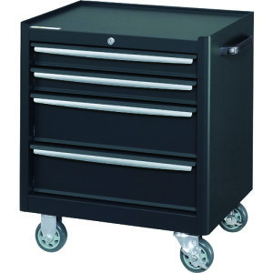 ●u.ヤマキン/山金工業【TWZ-624B】ツールケースワゴン W600×D470×H706 4段 ブラック 完成品