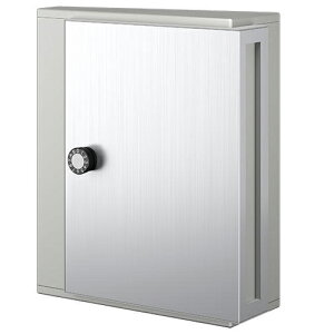 ▲●u.ナスタ/Nasta ポスト【KS-MB31SN-L-MS】メタリックシルバー 横入前出 壁付・防滴タイプ W340×H400