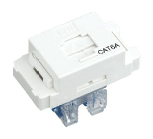 �`���� �d�ݎ��ށyNDG8098(WW)�zLAN�p���W���[���[�R���Z���g �����΂˕t�iCAT6A�j