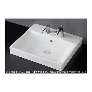 ●TOTO セット品番【LS722CM#NW1+TLE25SS1A】カウンター式洗面器 ベッセル式 ホワイト 台付自動水栓 アクアオート 自動水石けん供給栓 床排水金具(Sトラップ)