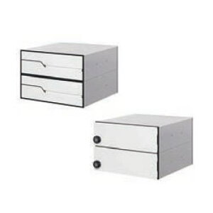 ●u.田島メタルワーク【MX-92-36FBY-2-W (myナンバー錠)】集合住宅用 郵便受箱 前入後出 ヨコ開き扉 2段 ホワイト 投入口側:防雨仕様 大型郵便対応タイプ