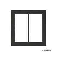 β神保電器 配線器具【QWP-2-BK】スイッチプレート 2連用 スリムスクエアBLACK J・WIDE SLIM(Jワイドスリ…