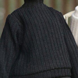 ドール服 人形服 BJD衣装 1/6ドール用 30cm セーター ニット 編み風 上衣 トップス ハイネック 長袖 フルカバー 面ファスナー 冬 秋 軽量 22cm ob22/24/26 ぬい服 BJD MJD 撮影用 コスプレ SNS映え ブラック ホワイト グレー ベージュ