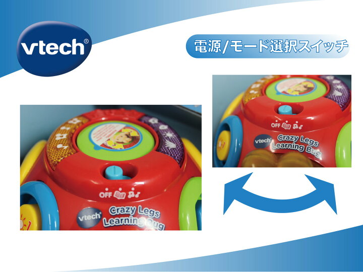 楽天市場 Vtech ヴィテック Crazy Legs Learning Bug 楽しいテントウムシ親子 1歳 2歳 3歳 英語 知育玩具 型ハメ遊び 英語 知育玩具 おもちゃ アルファベット 発音 ネイティブ イングリッシュ ご入園 お誕生日 プレゼント ラッピング無料 音声翻訳リスト付 いいかお