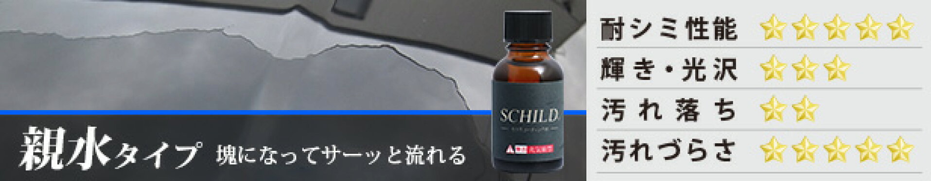 親水ガラスコーティング