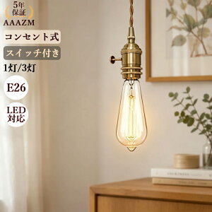 �y5�N�ۏ؁z AAAZM �y���_���g���C�g �R���Z���g�� �^�J LED�Ή� E26 �\�P�b�g �k�� ������� ���g�� �A���e�B�[�N �V��Ɩ���� �a�� �݂艺���Ɩ� �V�䃉�C�g �_�C�j���O ���X�g���� �o�[ �J�t