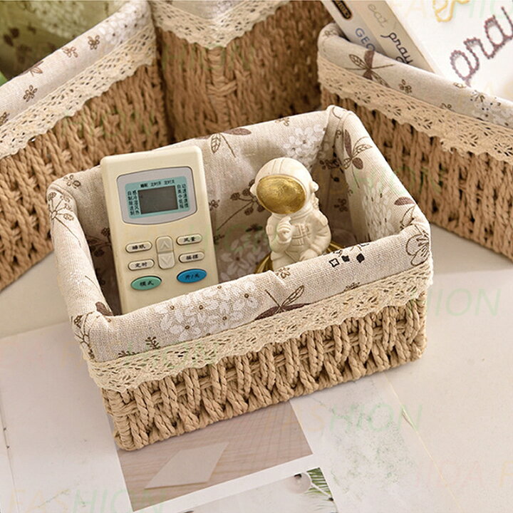 楽天市場】編みかご バスケット 北欧 天然素材 収納ボックス 手作り 