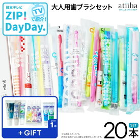 ZIP!で紹介 最安値挑戦中 歯ブラシセット お試しセット メール便送料無料 多彩なタイプの歯ブラシが試せるお得な大人用おまかせ歯ブラシ20本セット おまけ歯磨き粉1本付 福袋 ファミリー ふつう 詰め合わせ 家族でシェア ハミガキ