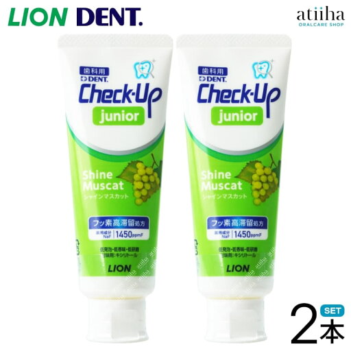 LION ライオン 牙膏 Check-Up junior 70g シャインマスカット 2支