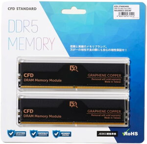 CFD �f�X�N�g�b�v PC�p������ �O���t�F�� ���� �q�[�g�V���N DDR5-5600 32GB×2�� (64GB) W5U5600CS-32GC46F