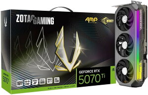 ZOTAC GAMING GeForce RTX 5070 Ti AMP Extreme Infinity 16GB GDDR7 �O���t�B�b�N�X�J�[�h ZT-B50710B-10P