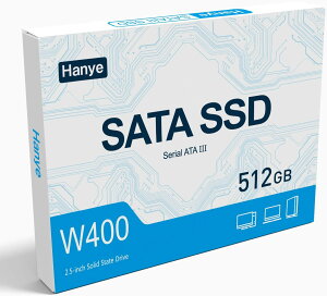 Hanye SSD 512GB 3D NAND TLC �����^ 2.5�C���` SATAIII 6Gb/s �A���~��➑� W400-512GB