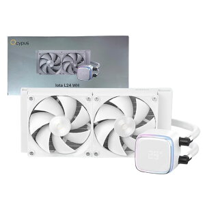 Ocypus Iota L24 CPU�N�[���[ ����A�f�W�^���f�B�X�v���C�A240MM AIO �ȈՐ���CPU�N�[���[�A�����I�ȗ�p�|���v�AARGB�Ɩ��R���g���[���A120MM PWM�t�@���A�ő�2000 RPM�AAMD & Intel LGA�Ή� (�z���C�g)