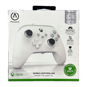 �y�󂠂�zPowerA �L���R���g���[���[ Xbox Series X|S Xbox One PC Windows 10/11�p 1519365-02 �z���C�g ��d�U���@�\