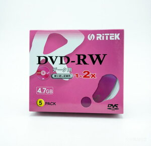 RITEK DVD-RW �f�[�^�p 4.7GB 5�� 2�{���Ή� �X�����P�[�X D-RW2X5PB 4560200867002