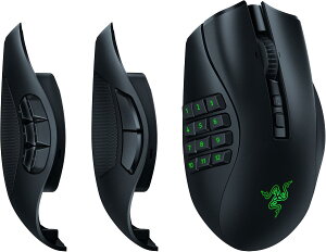 Razer ���C�U�[ Naga V2 Pro �Q�[�~���O�}�E�X ���C�����X ���� �ő�19+1�{�^�� ���{�^�� ���{�^���}�E�X �T�C�h�{�^����2/6/12�{�^���ɕt���ւ��\ �z�C�[���̊��x���� �`���g�z�C�[�� HyperSpeed Wir