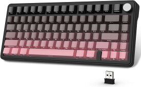 【訳あり】ATTACK SHARK x AJAZZ X85 ゲーミングキーボード メカニカルキーボード bluetooth ワイヤレス 無線 白翡翠スイッチ ガスケットマウント リニア サイド刻印彫刻PBTチェリーキーキャップ RGB ホットスワップ （ブラックベリー） 6972792470320 X0018NX0O1