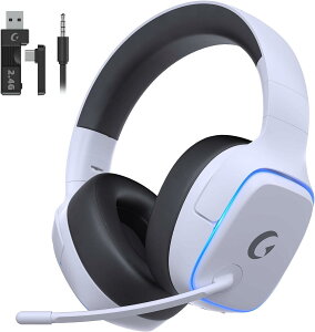 �Q�[�~���O�w�b�h�Z�b�g ps5 �w�b�h�Z�b�g �y2.4G USB/Type-c�A�_�v�^�[/Bluetooth 5.3/�L���z 4WAY�ڑ� 7.1ch �T���E���h��20ms����x���Q�[���w�b�h�Z�b�g �y��/�A�N�e�B�u�m�C�Y�L�����Z�����O �}�C�N
