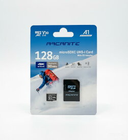 アルカナイト(ARCANITE) 128GB microSDXCカード UHS-I U3, A1, V30, 4K, C10, SDアダプター付 - AKV30A1128 4589879392318