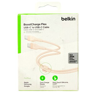 �y�󂠂�zBelkin BoostCharge Flex USB-C to USB-C�P�[�u�� 1m �s���N�i60W�Ή��j