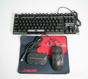 �Q�[�~���O�L�[�{�[�h �}�E�X �Z�b�g 88�L�[ �y�� LED�o�b�N���C�g USB�ڑ� �G���S�m�~�b�N �h�� 6400DPI �Q�[�~���O�}�E�X �}�E�X�p�b�h�t�� ���{��戵�������t PC / PS4 / Nintendo Switch �Ή� (black) 