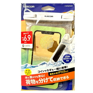 �G���R�� �X�}�z�h���P�[�X IPX8 �h���|�[�` 6.9�C���`�Ή� �z���C�g P-WPS2P05WH