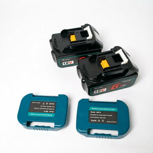 waitley�݊�BL1860�}�L�^ 18V �o�b�e���[6Ah 2�Z�b�g�ߕ��d�J�b�g�I�t�@�\�t�� 6000mAh ��e�� �}�L�^BL1830 BL1850 BL1860B BL1890�Ή� LED�f�W�^���c�ʕ\���}�L�^�����[�d��Ή� PSE�F�؍� X000Z0L5EV