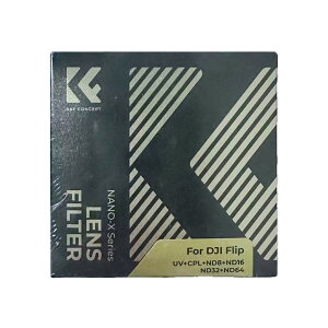 K&F CONCEPT DJI Flip��p�t�B���^�[�Z�b�g (UV+CPL+ND8+ND16+ND32+ND64) ND ���� CPL�t�B���^�[ UV�t�B���^�[ �ی� AGC���w�K���X 28�w�i�m�R�[�e�B���O �����h��