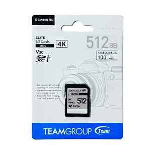 Team SD�J�[�h 512GB UHS-I U3 V30 4k����Ή� �Ǎ���100MB/s