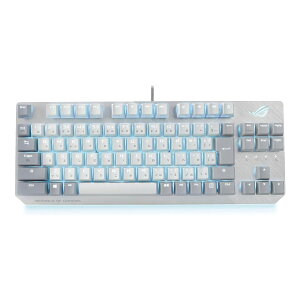 ASUS �Q�[�~���O�L�[�{�[�h ROG Strix Scope NX TKL Moonlight White �L�� ���J�j�J�� ���{��z�� 80%���C�A�E�g RGB FPS�Ή� ROG NX�X�C�b�` �A���~�t���[�� Aura Sync���C�e�B���O����