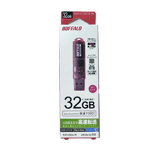 �o�b�t�@���[ BUFFALO USB3.0�Ή� USB������ �X�^���_�[�h���f�� 32GB �s���N RUF3-C32GA-PK