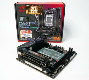 ASUS ROG Strix B850-I WiFi�Q�[���AAMD Mini-ITX�}�U�[�{�[�h�A10+2+1�X�e�[�W�d���ADDR5�APCIe5.0�X���b�g�AQ�����[�X�ʒu�t���AM.2�X���b�g2�AWiFi Q�A���e�i�t��WiFi 7�AAI�A�h�o�C�U�[�AAI�l�b�g���[�L��