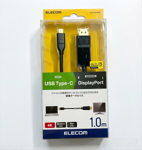 �G���R�� �ϊ��P�[�u�� USBC DisplayPort 1.0m �u���b�N �yiPhone 16/16 Pro/16 Pro Max/16 Plus �z CAC-CDP10BK 4549550126069