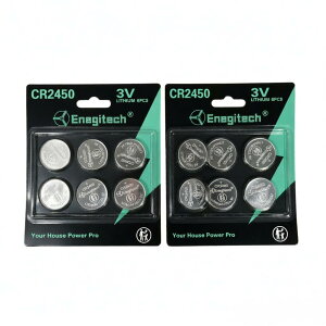 Enegitech CR2450���`�E���{�^���d�r �R�C���` CR2450 3V���`�E���d�r �����x�v �����R�� �d�q�� �f�W�^�����v �X�}�[�g���[�^�[ ���^�d�q�@��p�R�C���`�d�r�i 6�Z�b�g�j×2 X001A09H4J