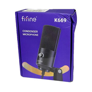 �y�󂠂�zFIFINE USB�}�C�N �R���f���T�[�}�C�N PC�p �l�b�g�ʘb �Q�[���z�M �ݑ�Ζ� �{�C�Y�`���b�g �P��w���� ���ʒ��߉\ �O�r�}�C�N�X�^���h�t�� �p�\�R����Windows/Mac�Ή� �u���b�N K669B