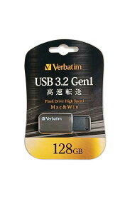 �o�[�x�C�^���W���p��(Verbatim Japan) USB������ 128GB USB3.2(Gen1) �X���C�h�� �X�g���b�v�z�[���t�� Windows Mac �Ή� �u���b�N 128�M�K USBSLM128GZV1 4991348086800