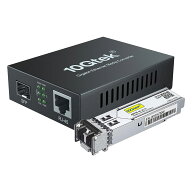 10Gtek ギガビット 光メディアコンバーター マルチモード デュアルLCファイバー 1.25Gb/s SFPモジュール …