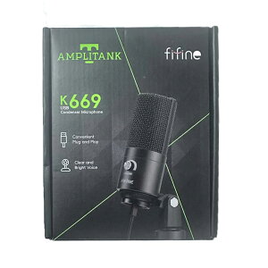 FIFINE USB�}�C�N �R���f���T�[�}�C�N PC�p �l�b�g�ʘb �Q�[���z�M �ݑ�Ζ� �{�C�Y�`���b�g �P��w���� ���ʒ��߉\ �O�r�}�C�N�X�^���h�t�� �p�\�R����Windows/Mac�Ή� �u���b�N K669B