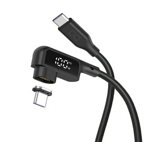 CIO L�� �_�炩���}�O�l�b�g�V���R���P�[�u�� �t���f�B�X�v���C���� USB type-C �}�O�l�b�g �[�d�P�[�u�� 100W�Ή� iPhone 17 / 16 / 15 �^�C�vC (L��,�u���b�N, 2m)