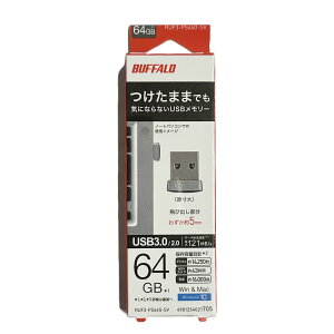 �o�b�t�@���[ USB3.0�Ή� �}�C�N��USB�������[ 64GB �V���o�[ RUF3-PS64G-SV