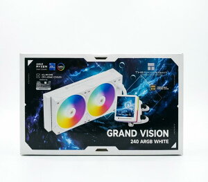 Thermalright Grand Vision 240 ARGB White CPU AIO�N�[���[�APC 240�d�l�E�H�[�^�[�N�[���[�V�X�e���A480x480�𑜓x��3.4�C���`��IPS�t����ʁAAM4 / AM5&Intel LGA1700 / 1851�A�����\�|���v GV240 ARGB White D4 X0019VXN0X