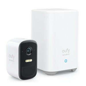 Anker Eufy Security eufyCam 2C 1-Cam Kit�i���O�J�����j�y�Z�L�����e�B�J����/�h�ƃJ�������O/�l�b�g���[�N�J����/�o�b�e���[���� 180���ԘA���g�p / 1080p �t��HD/�ǉ������s�v/ IP67 / �X�|�b�g���C�g�z
