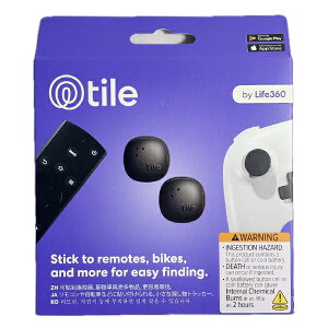 TILE Life360 Tile Sticker �u���b�N 2�p�b�N �X�}�[�g�g���b�J�[/�X�}�[�g�^�O/�����h�~�^�O/�u���Y��h�~ RE-63012-AP