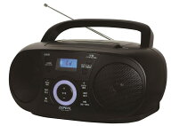 【送料無料】電響社(Denkyosha) ゼピール CDラジオ ワイドFM対応 横型 乾電池/コンセント式 ハンドル付 D…